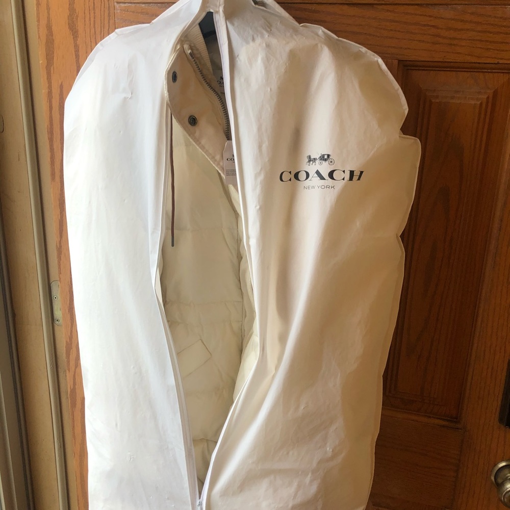 White puffer coat